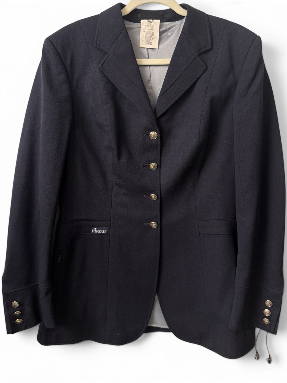 Pikeur Navy Wool Stretch Equestrian Dressage Show Coat Riding Jacket NWOT US 14
